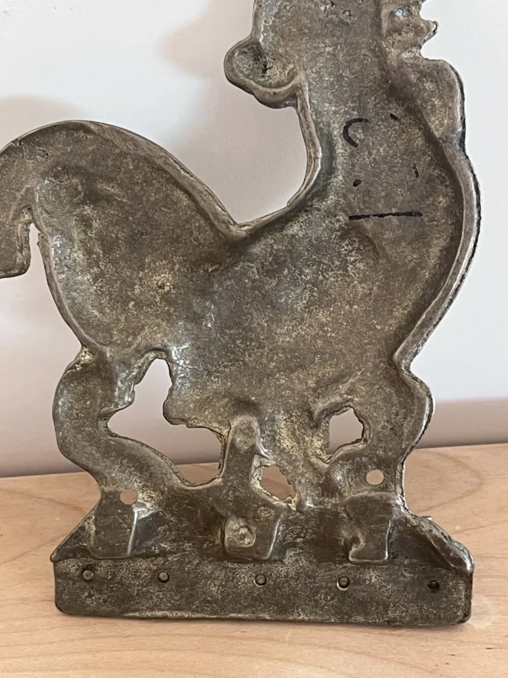 Vintage Farmhouse Rustic Brass Chicken Rooster Wall Mount Hooks Kitchen Décor